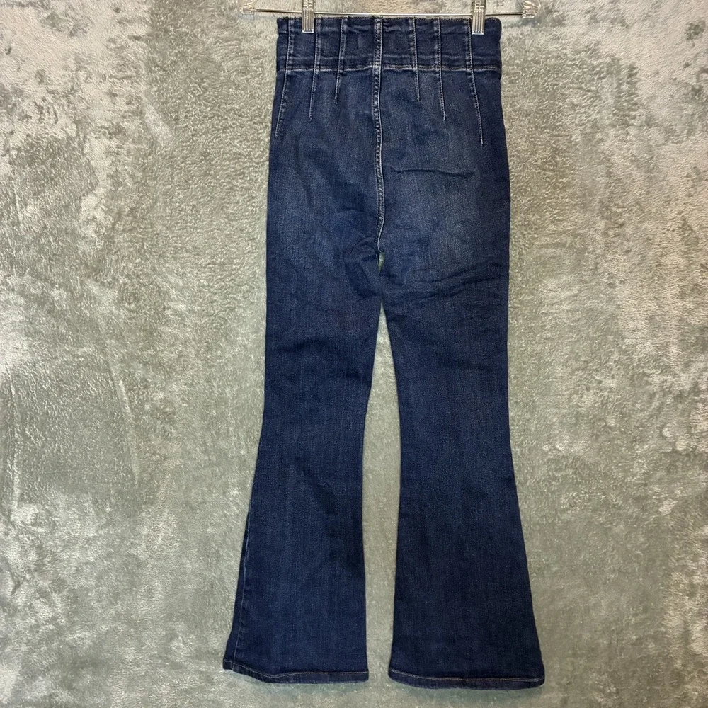 Free People We The Free Jayde Flare Jeans 24* Boho Festival Concert Retro Hippie
